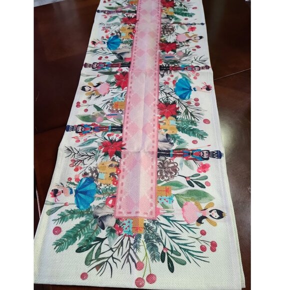 Nutcracker Table Runner Christmas Decor Decorative Cloth Holiday Xmas Decoration - Picture 3 of 16